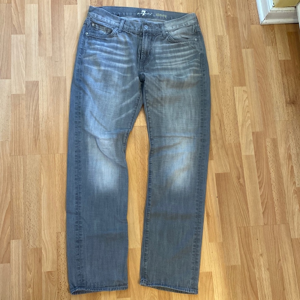 7 for all Mankind slimmy gray jeans size 33